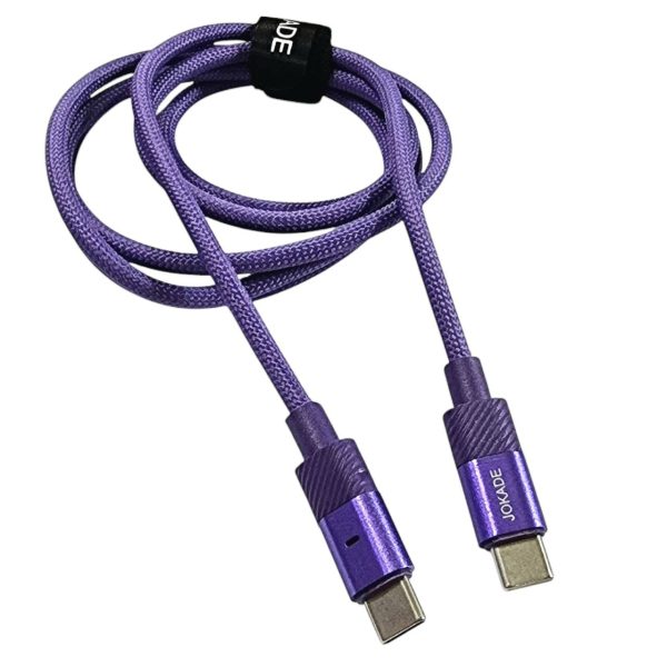 USB-C кабель Jokade JA031 SHUWU Type-C to Type-C PD100W Smart Power-Off fast charging data cable (1.2m)- фіолетовий