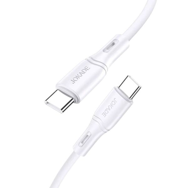 USB-C кабель Jokade JA035 JINKE series Sillicone (PD100W/1m) Type-C to Type-C- білий