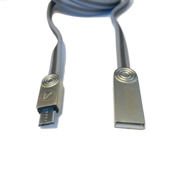 USB кабель Aspor AC-15 Micro Плоский 2.4A/1.2м- сірий
