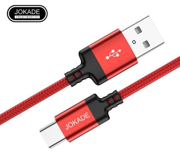 USB кабель Jokade JA041 Type-C 5A smart charging (2m)- червоний
