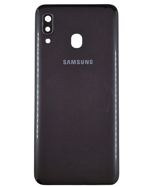Задня кришка для Samsung A30 / A305 (зі склом камери) Black