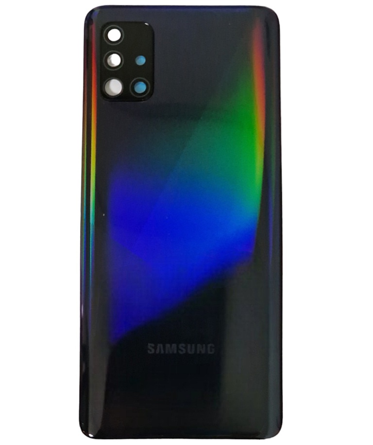 Задня кришка для Samsung A51 4G / A515 (зі склом камери) Black
