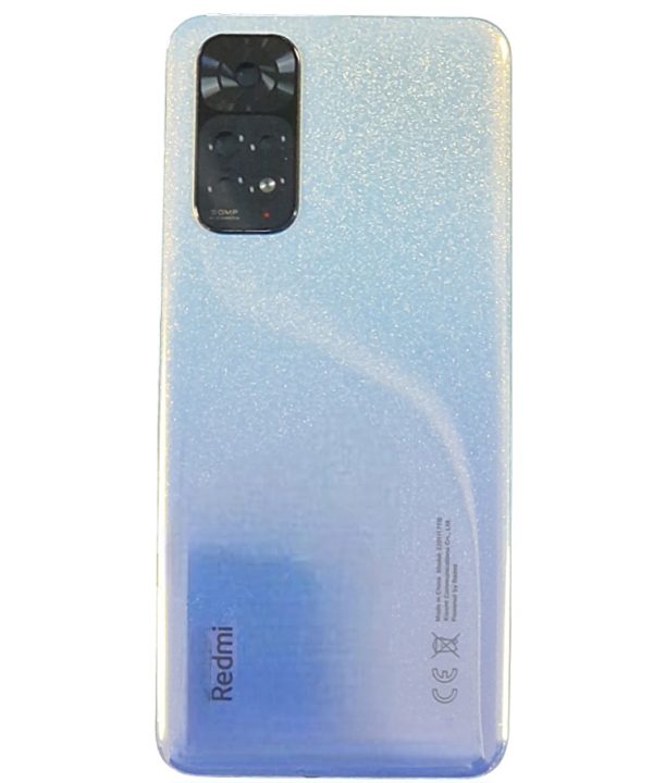 Задня кришка для Xiaomi Redmi Note 11 4G (зі склом камери) Blue/Silver
