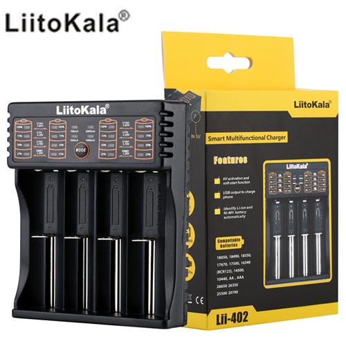Зарядний пристрій LiitoKala Lii-402 (на 4 АКБ)